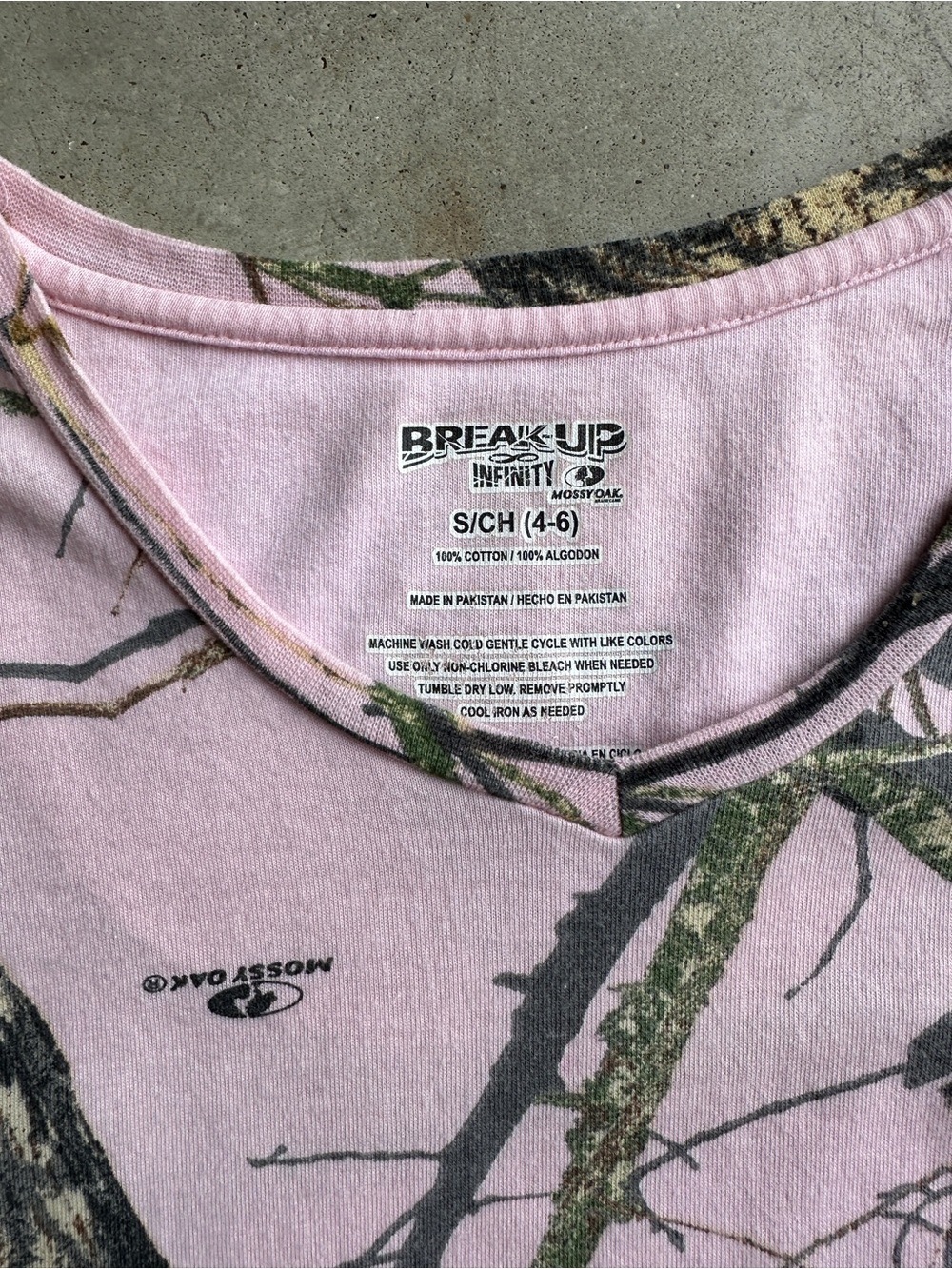 Y2K Women’s Cropped Mossy Oak Camo Long Sleeve T Shirt - Picture 3 of 3